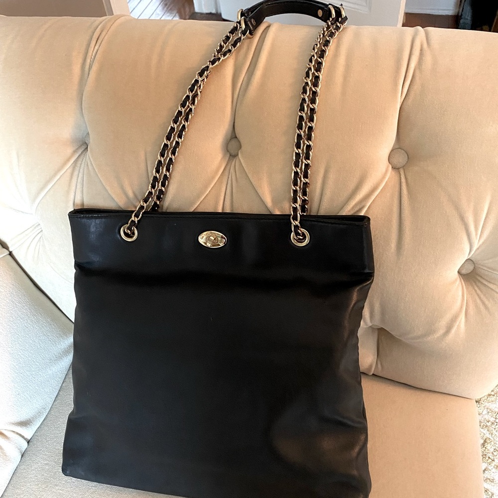 DKNY leather tote/crossbody bag